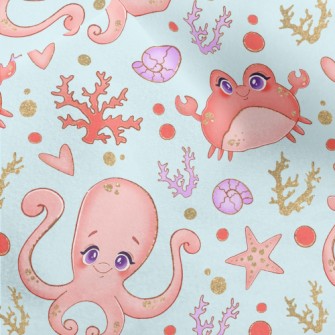 Big Eyed Crab Octopus Micro Fleece