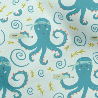 Octopus Holding A Message In A Micro Fleece