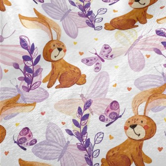 Cute Bunny Butterfly Minky