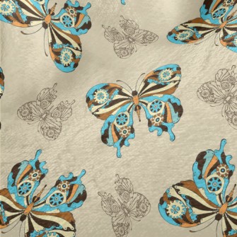 Mysterious Color Butterfly Minky