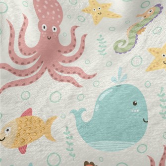 Colorful Underwater Creatures Minky