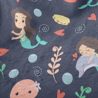 Playful Mermaid Octopus Minky