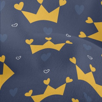 Heart Decorated Crown Lightweight Performance Linen