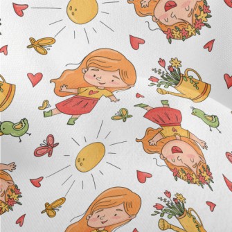 Lively And Cute Little Girl Lightweight Performance Linen