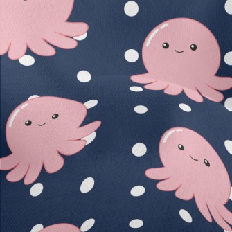 Super Cute Little Octopus Lightweight Performance Linen
