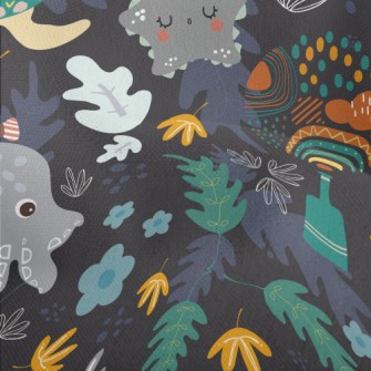 Mysterious Undersea Creatures Lightweight Performance Linen