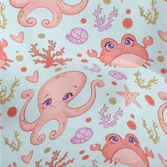 Big Eyed Crab Octopus Lightweight Performance Linen