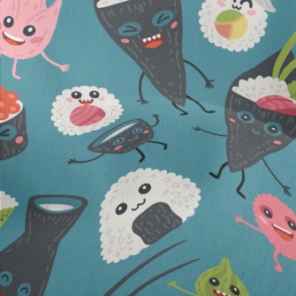 Funny Japanese Sushi Lightweight Performance Linen