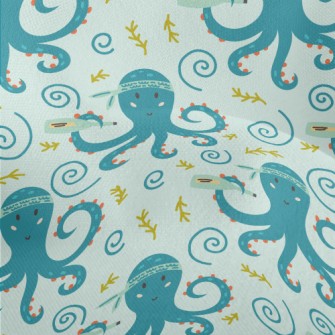 Octopus Holding A Message In A Lightweight Performance Linen