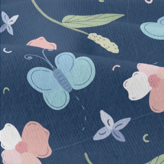 Cold Tones Butterfly Flowers Modern Jersey