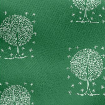 Fairy Tale Forest Tree Jersey Backed Fleece