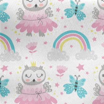 Owl Princess Jersey Backed Fleece