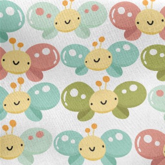 Cartoon Butterfly Jersey Backed Fleece