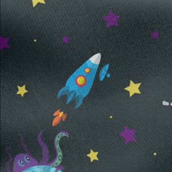 Unknown Planet In Outer Space Jersey Backed Fleece