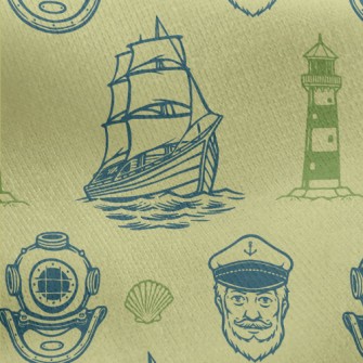 Old Captain Lighthouse Diving Jersey Backed Fleece