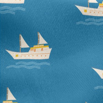 Luxury Sailing Ship Jersey Backed Fleece