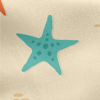 Cute Starfish Jersey Backed Fleece
