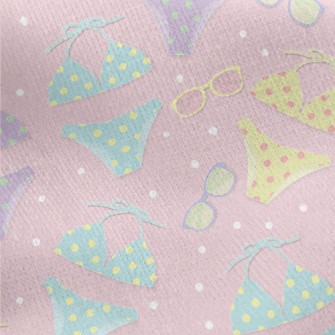 Polka Dot Bikini Sunglasses Jersey Backed Fleece