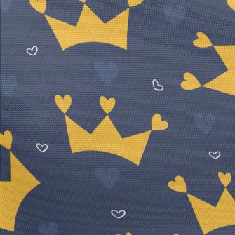Heart Decorated Crown Pongee