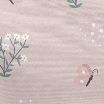 Butterflies Flying Among Flowe Pongee