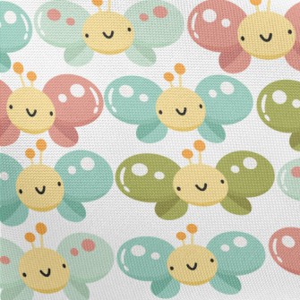 Cartoon Butterfly Pongee