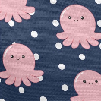 Super Cute Little Octopus Pongee