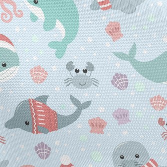Undersea Creatures Celebrate C Pongee