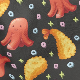 Fried Shrimp And Octopus Hot D Lightweight Cotton Poplin