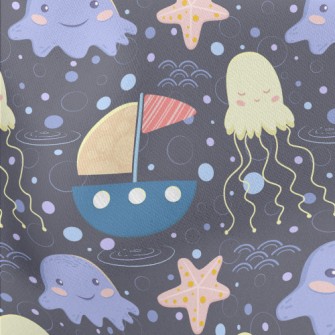 Fantasy Underwater World Lightweight Cotton Poplin
