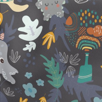 Mysterious Undersea Creatures Lightweight Cotton Poplin