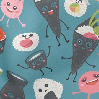 Funny Japanese Sushi Lightweight Cotton Poplin
