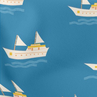 Luxury Sailing Ship Lightweight Cotton Poplin