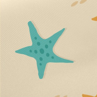 Cute Starfish Midweight Cotton Poplin