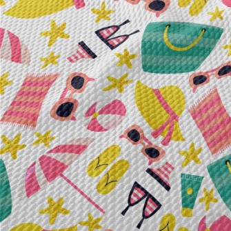 Beach Vacation Supplies Birdseye Piqué