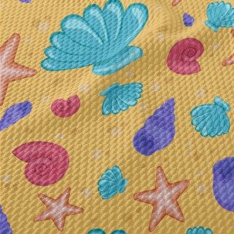 A Variety Of Colorful Shells Birdseye Piqué