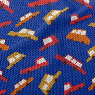 Multi-color Block Cars Birdseye Piqué
