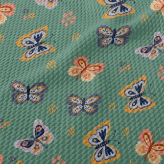 Butterflies Flying Everywhere Birdseye Piqué