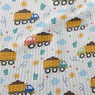 Cartoon Big Truck Birdseye Piqué