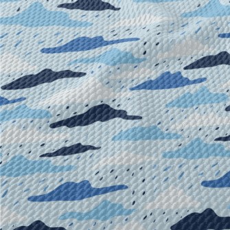 Clouds And Rainy Day Birdseye Piqué