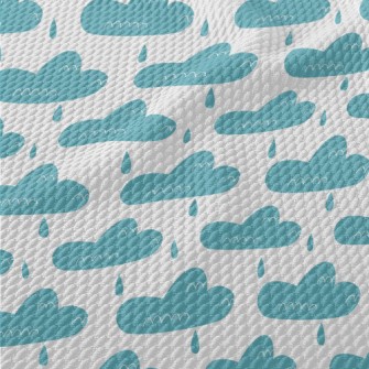 Lines Clouds Raining Birdseye Piqué