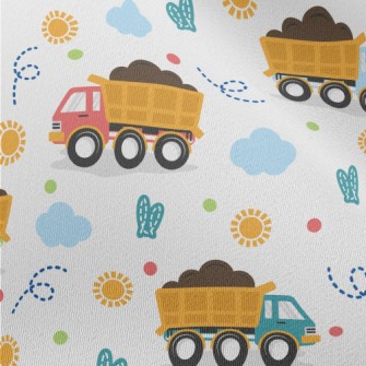 Cartoon Big Truck Chiffon