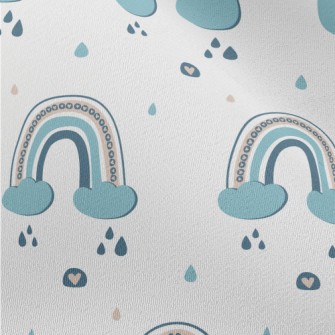 Rainbow Clouds Rainy Day Chiffon