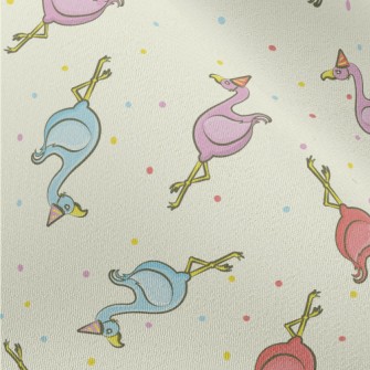 Colorful Birthday Flamingo Chiffon