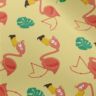Summer Big-mouthed Flamingo Chiffon