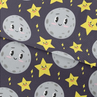 Blushing Moon And Stars Waterproof Oxford