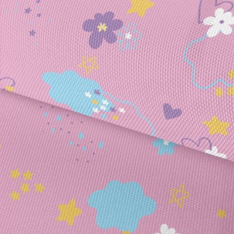 Clouds, Stars, Flowers Waterproof Oxford