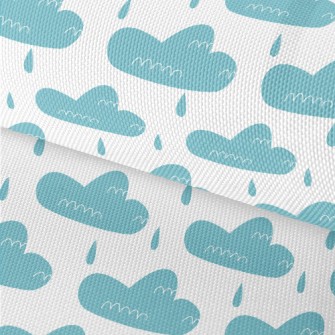 Lines Clouds Raining Waterproof Oxford