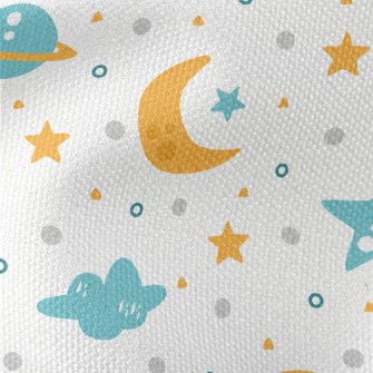Moon Star Planet Waterproof Canvas