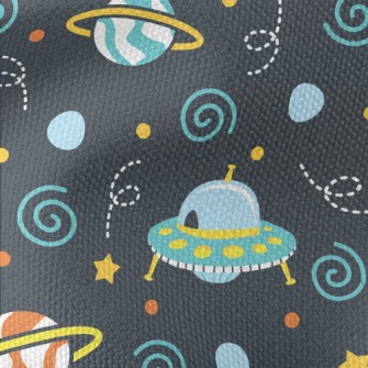 Space Planet UFO Waterproof Canvas
