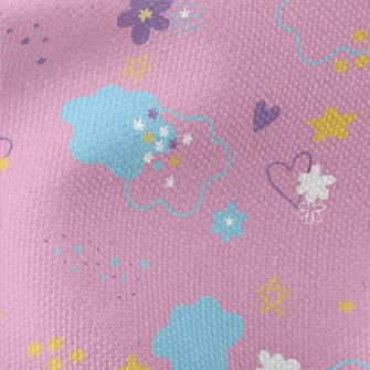 Clouds, Stars, Flowers Waterproof Canvas
